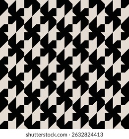  Mid century modern geometric pattern in black and white. Repeated and decorative design that can be used for packaging, decorating, interior design, wallpapers, and more.
