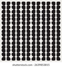 Mid century modern geometric pattern in black and white. Repeated and decorative design that can be used for packaging, decorating, interior design, wallpapers, and more.