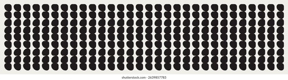 Mid century modern geometric pattern in black and white. Repeated and decorative design that can be used for packaging, decorating, interior design, wallpapers, banners and more.	
