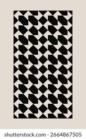 Mid century modern geometric pattern vector. Graphical illustration for a unique textiles and home décor.