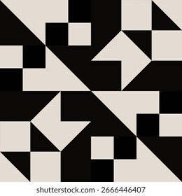 Vector de patrón geométrico moderno de mediados de siglo. Ilustración gráfica para un textil único y decoración del hogar.