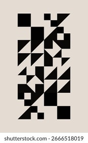 Mid century modern geometric pattern vector. Graphical illustration for a unique textiles and home décor.
