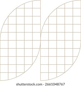 Composición geométrica moderna de la forma del siglo medio con la rejilla
