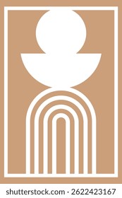Mid Century Modern Hourglass Wall Art  Vector Design