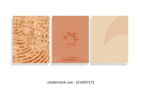 mid century modern minimal  vector background set