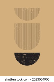 Mid century Modern Minimalist Art, organic shape. Abstract Contemporary Aesthetic background with geometric balance shapes. Minimal Vector Illustration for modern interiors