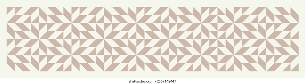 Mid century modern pastel pink and cream square triangle pattern background. Repeated and decorative design that can be used for packaging, decorating, interior design, wallpapers, banners, and more.