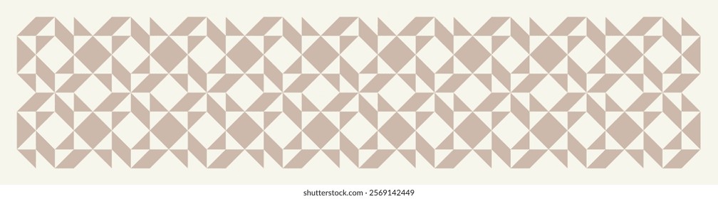 Mid century modern pastel pink and cream square triangle pattern background. Repeated and decorative design that can be used for packaging, decorating, interior design, wallpapers, banners, and more.