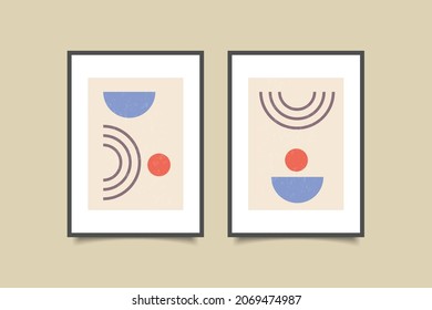 afiche moderno de mediados de siglo boho arte mural contemporáneo decoración ilustración vectorial eps 10