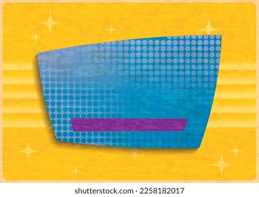 Mid Century Modern Retro Style Abstract Design Postcard Background