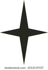 Mid Century Modern Star Shape Vector Illustration