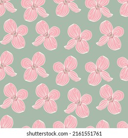 Mid Century Modern vibe with sage, pink and blue elements. Fun and classic.