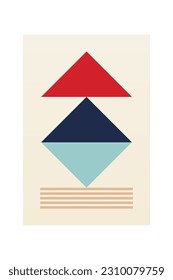 Mid Century Modern Wall Art. Geometric Shapes Wall Decor. Printable Digital Art