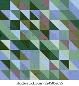 Mid Century Patern with random colored triangles Generative Art background illustration