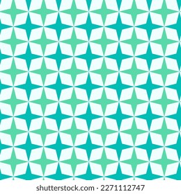 Mid Century retro atomic starbursts in green and teal seamless pattern. For backgrounds, textile , fabric and home decor