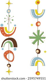 Mid Century Shape Ornament set