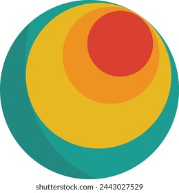 Mid Century Shapes with Simple Design. Vector Illustration on White Background.
