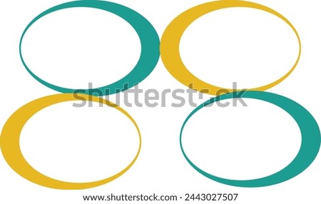 Mid Century Shapes with Simple Design. Vector Illustration on White Background.