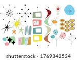 Mid Century Shapes Vector Collage
