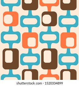 Mid Century Style Seamless Pattern