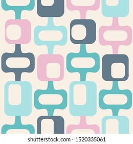 mid century style seamless pattern