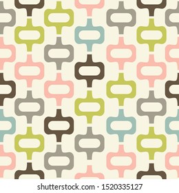mid century style seamless pattern