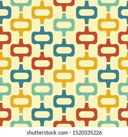 mid century style seamless pattern