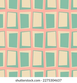 Mid century style vector seamless pattern. 50s retro vintage background. Fashion ornamental texture