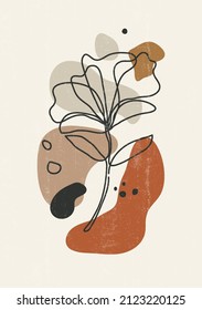 Mid century sunset print boho minimalist printable wall art abstract home decor sun print bohemian art work, vector