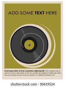 Mid Century Vector Advertisement Vintage Record Poster