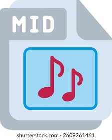 MID Flat Illustration Vector Design