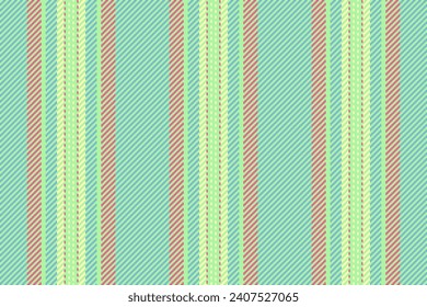Vector de tela de líneas medias, patrón de textura hanukkah vertical. La franja de fondo textil de la década de 1970 no tiene fisuras en colores verde y cian.