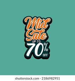 Mid Sale 70 percent Decorative script label design