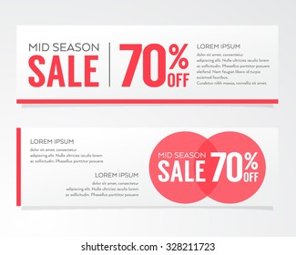 Mid season sale banner design