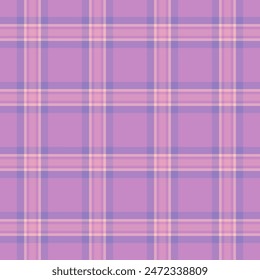 Mid textile vector check, fibre plaid tartan seamless. Luxury fabric background texture pattern in purple and violet color.