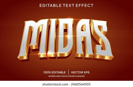 midas 3D text effect template