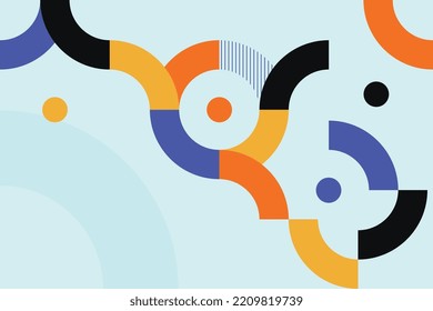 Jahrhunderts abstrakter Hintergrund. Geometrische Zusammensetzung von Semikeln und Kreisen Textur.