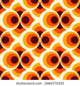 Patrón sin fisuras de diseño de mediados de siglo. Fondo de Vector de Antiguas. Fondo de pantalla geométrico. Funky ilustración abstracta en colores retro. 