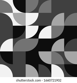 Mid-century geometric abstract pattern with simple shapes and beautiful color palette. Simple geometric pattern composition, best use in web design, business card, invitation, poster, textile print.