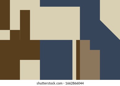 Patrón abstracto geométrico de mediados de siglo con formas simples y una bonita paleta de colores. Composición de patrones geométricos simples, mejor uso en diseño web, tarjeta de visita, invitación, afiche, impresión textil.