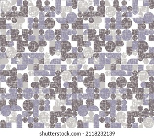 Patrón abstracto geométrico de mediados de siglo con formas simples y bonita paleta de colores. patrón de resorte de textura de lodo, mejor uso en diseño web, tarjeta de visita, invitación, afiche, impresión textil.