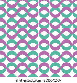 Mid-century geometric abstract pattern with simple shapes and beautiful color palette. Simple geometric pattern composition, best use in web design, business card, invitation, poster, textile print.
