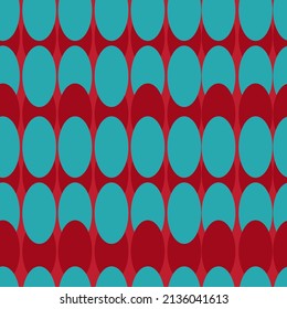 Mid-century geometric abstract pattern with simple shapes and beautiful color palette. Simple geometric pattern composition, best use in web design, business card, invitation, poster, textile print.