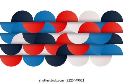 Mid-century geometric abstract pattern with simple shapes and beautiful color palette. Simple geometric pattern composition