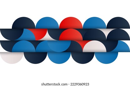 Mid-century geometric abstract pattern with simple shapes and beautiful color palette. Simple geometric pattern composition