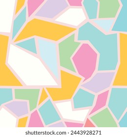 Mid-century geometric abstract pattern with simple shapes and beautiful color palette. Simple geometric pattern composition, best use in web design, business card, invitation