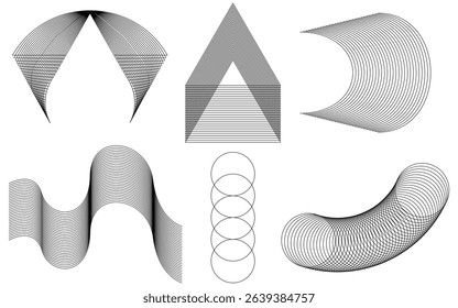 Mid-Century Line Harmony – Abstract Geometric Vector Collection