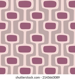 Mid-century modern atomic age background in purple, dusty pink and lavender. Ideal for wallpaper and fabric design. 