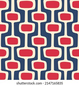 Mid-century modern atomic age background in patriotic red, white and blue. Ideal for wallpaper and fabric design. Inspired by Atomic Age in Western design.
 svg
