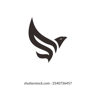 Mid-century Modern Eagle Icons,Eagle Head Logo Vector,Abstract eagle or hawk head isolated on white background. Template for design mascot, label, badge, emblem or other branding. Vector illustration.